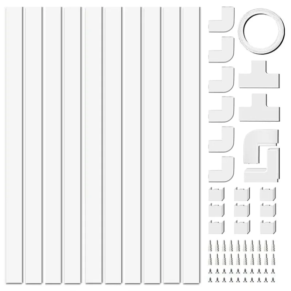 4M Electrical Cable Trunking White Cable Concealer on Wall Cable Cover