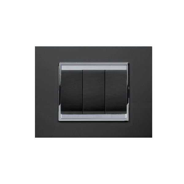 Gewiss - 3 Lever 1P 16A Kit Chorus Toner Black C/W 2×4