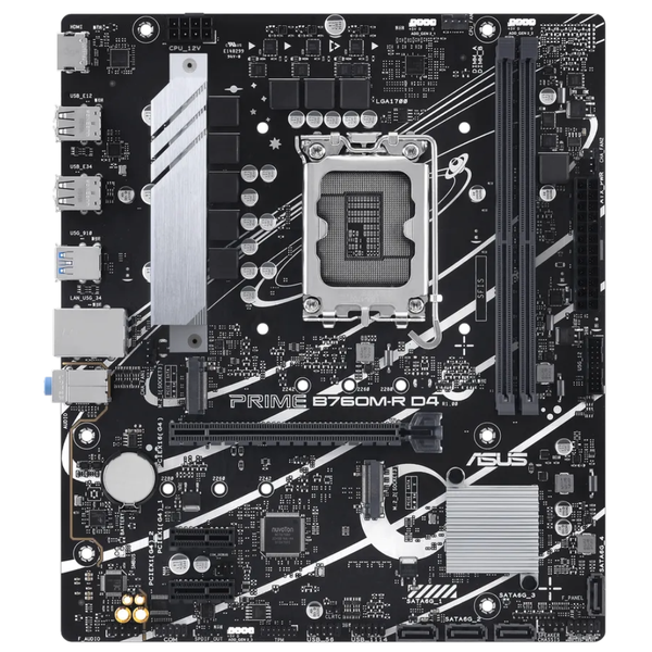 ASUS PRIME B760M-R PC Motherboard - 64GB DDR4 RAM Micro ATX Motherboard