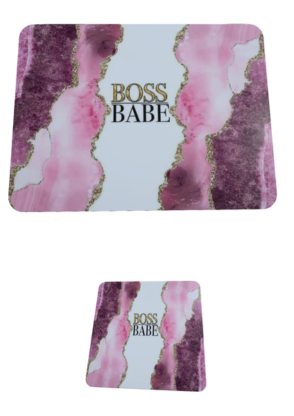 Boss Babe -Mouse Pads And Coaster Set