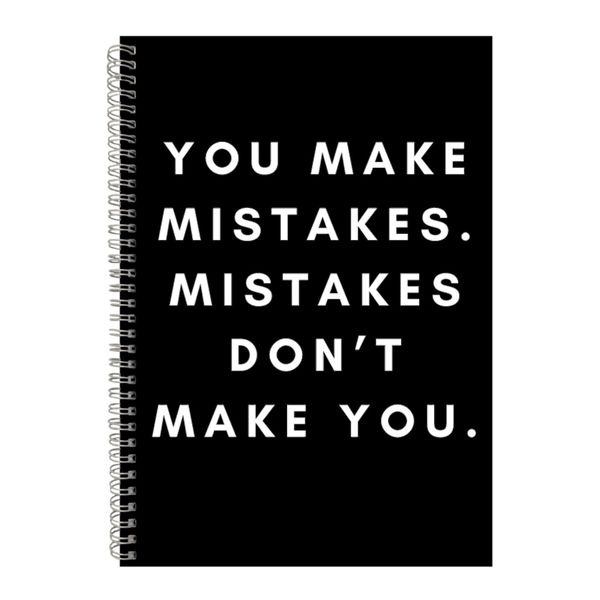 Mistakes A4 Notebook Spiral Lined Motivational Sayings Graphic Notepad 186