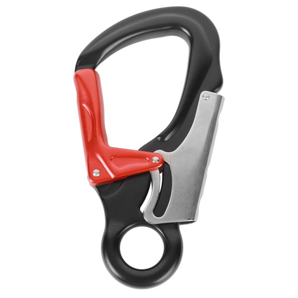 35kN Black/Red D-Shape Climbing Carabiners