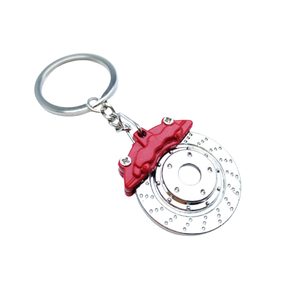 Novelty Brake Disc Styled Keyring Accessory - Metal Gift Key Ring
