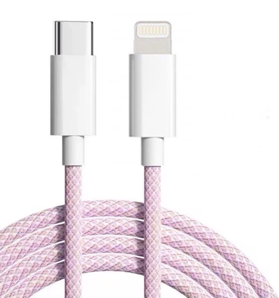 1M Braided Cable - Pink image