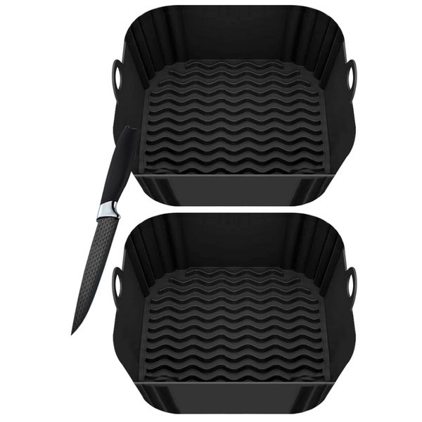 Reusable Silicone Non-Stick Air Fryer Basket - Size 22 x17.5 x 6cm