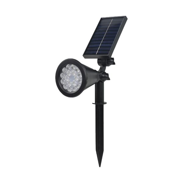 YC-SW6069 - RGB LED Solar Powered Garden Spotlight - Black