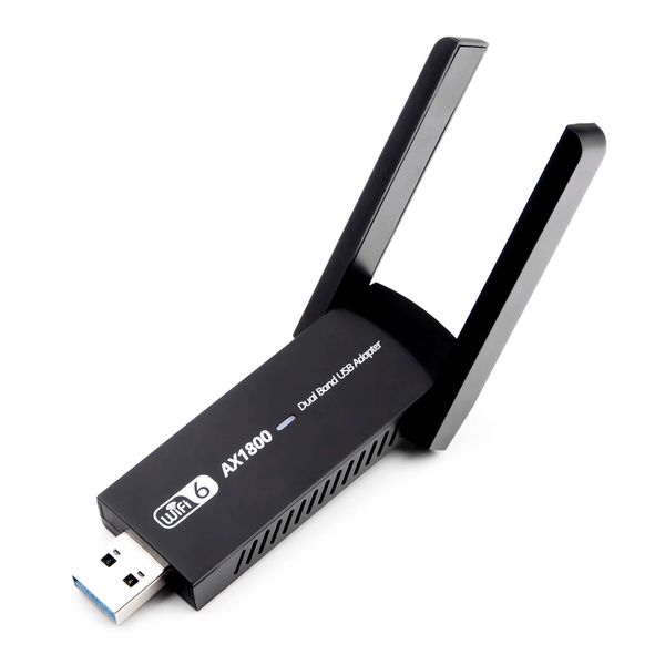 USB3.0 Wireless WiFi Adapter 1800Mbps WiFi6 Dual Band 5G/2.4G Desktop PC