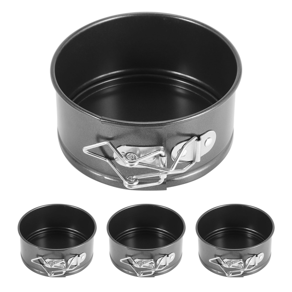 4-Inch Mini Springform Pan Set- 4 Piece Small Nonstick Cheesecake Pan