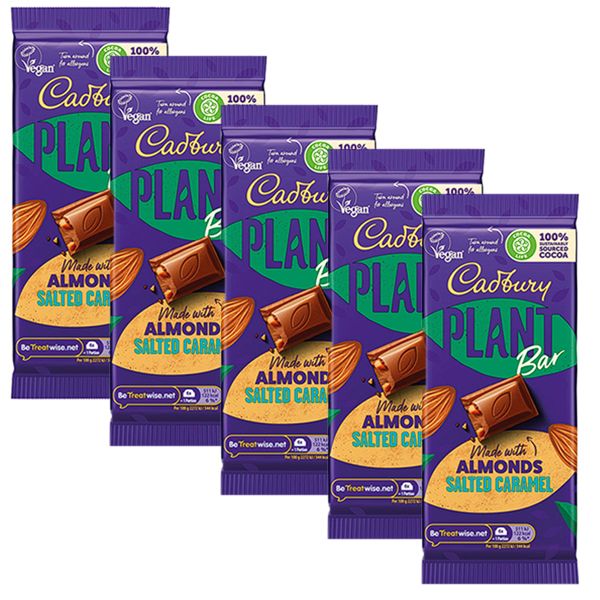 Cadbury Salted Caramel Plant Bar - 5 x 90g