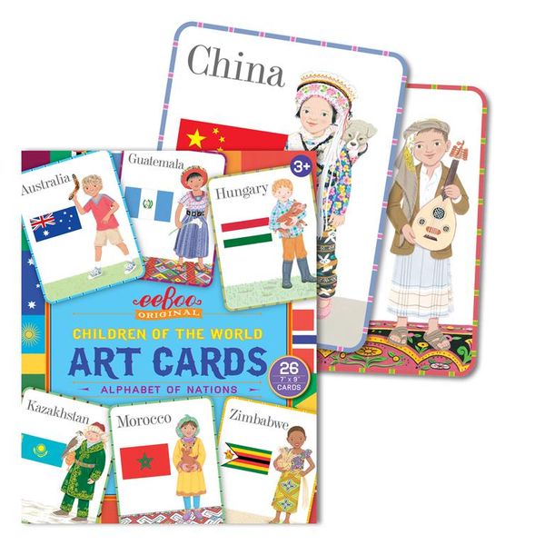 eeBoo Educational Art Cards: Children of the World - An Alphabet of Nations
