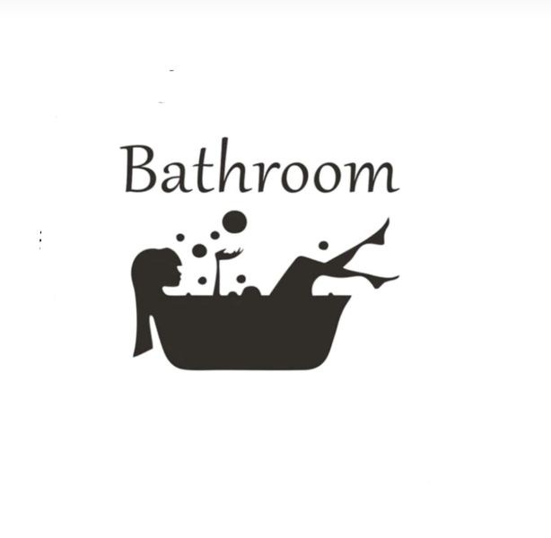 Bathroom Decal Wall Art Sticker