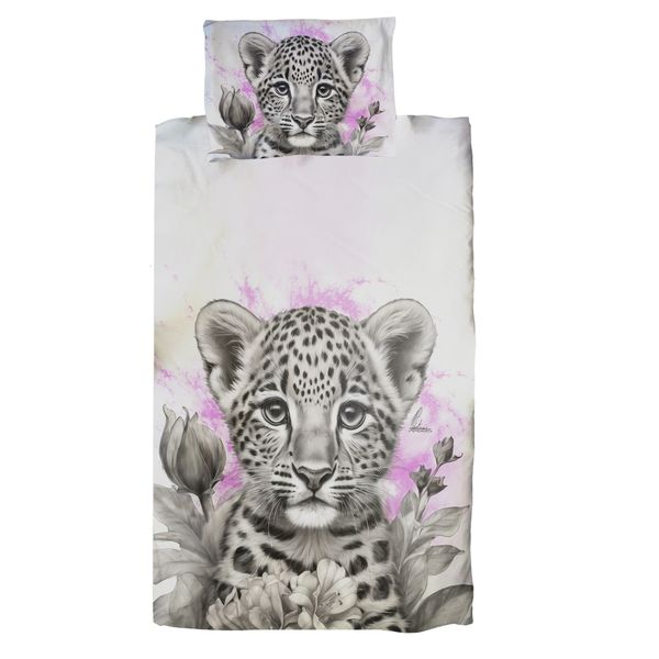 Pink Baby Leopard By Nathan Pieterse Cot Duvet Set