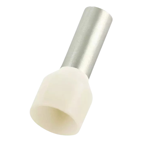 16MM Boot Lace Ferrule- White Pack Of 100