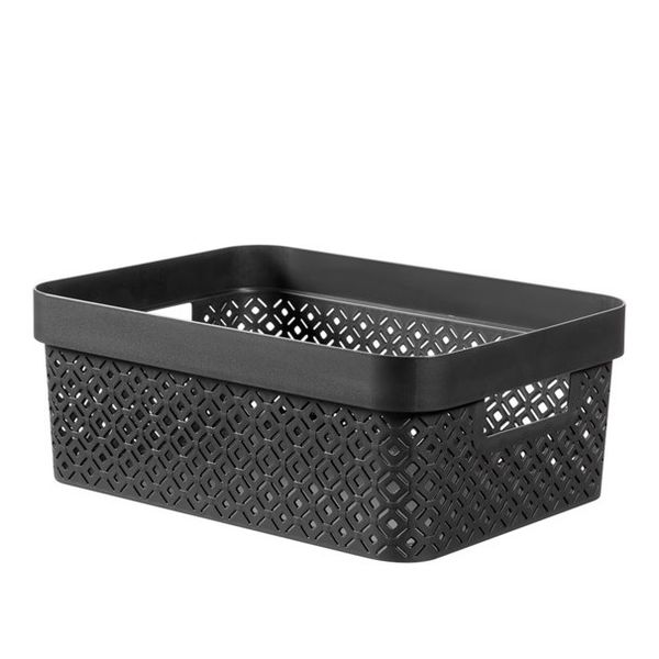 Curver By Keter Terrazzo 11L Storage Basket - Black