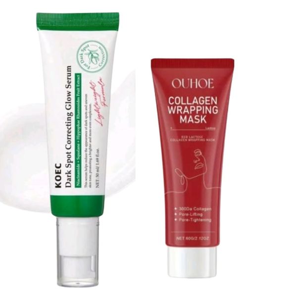 Dark Spot Correcting Glow Serum &amp; Collagen Wrapping Mask