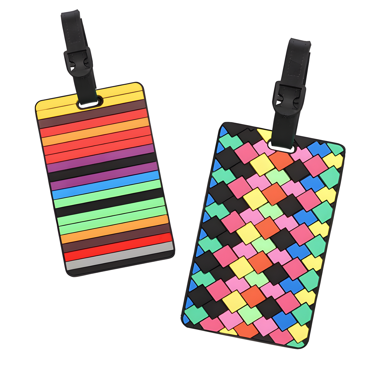 2 Pcs Luggage Tags PVC Suitcase Labels ID Tag Baggage Travel Card Case Bag