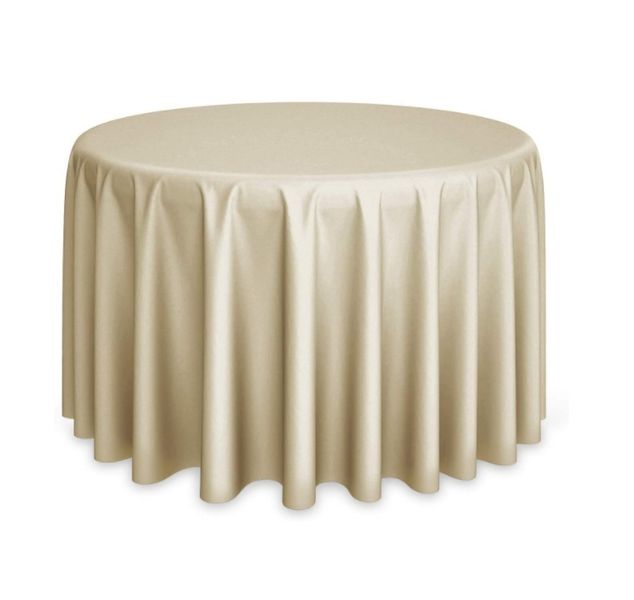 Polyester Round Tablecloth - Beige