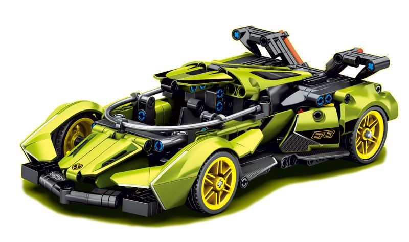 Sembo Tech 1/18 Scale Lamborghini GT with LED Stand - 883 Piece(30cm Long)