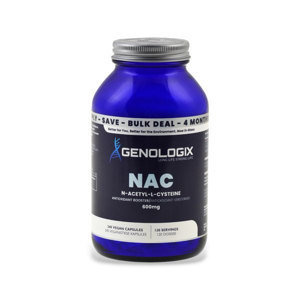 Genologix - NAC (N-Acetyl L-Cysteine) 600mg (BULK 120 Days Supply)