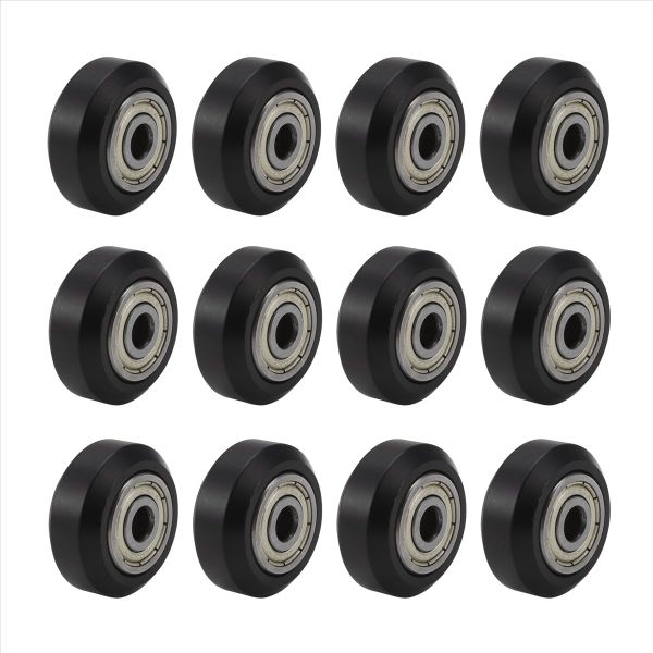12 Pcs 625Zz Plastic Pulley Wheels with Bearings Gear Compatible with None