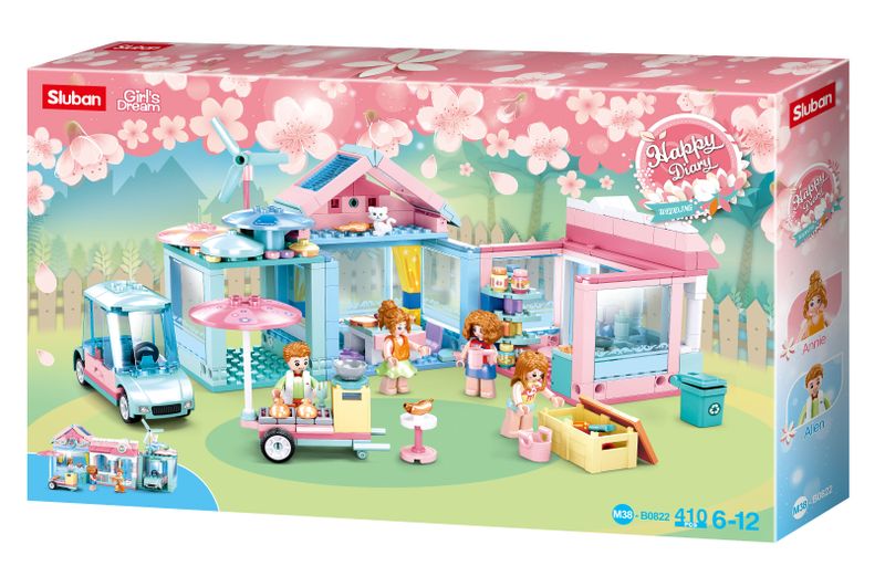 Sluban Girls Dream - House and Garden 410 Pieces