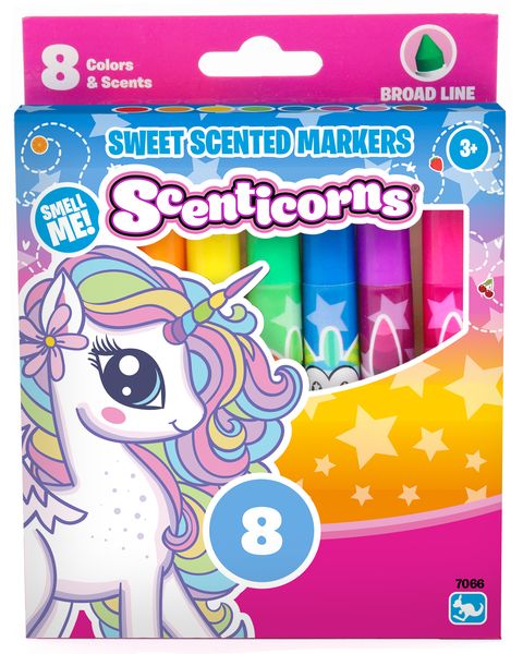 Scenticorns Stationery 8 Scented Broadline Marker