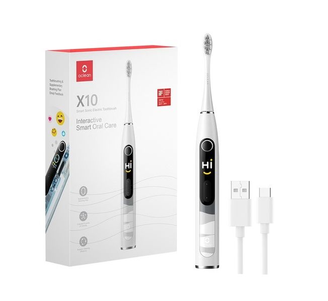 Oclean - X10 Interactive Smart Sonic Electric Oral Toothbrush - Grey
