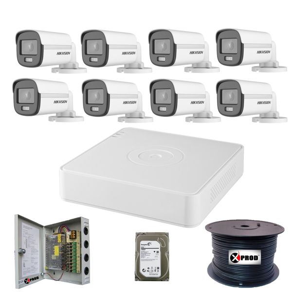 Hikvision 8 Channel 1080p ColorVu Complete Kit