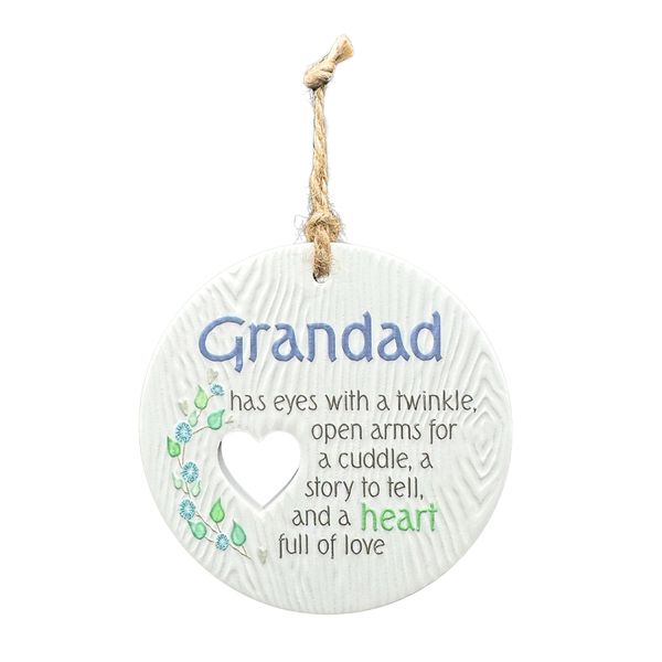 Piece of my Heart Ceramic Plaque - Grandad