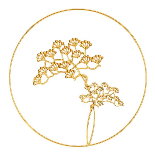 Decor Gold Wall Decoration Round - 22cm - Tree