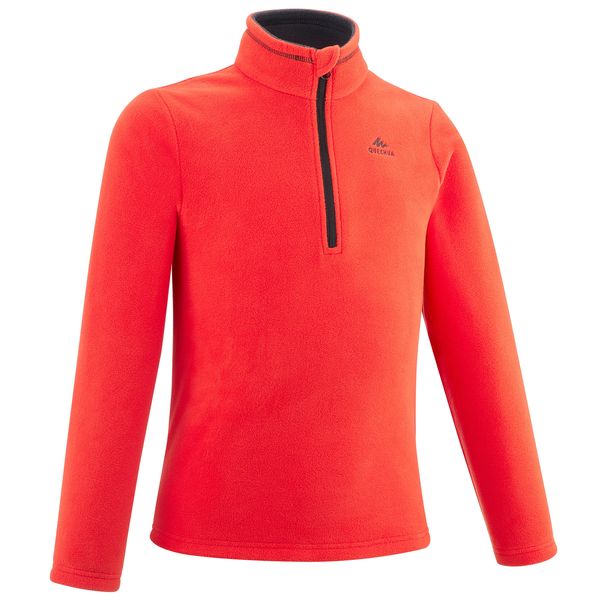 Quechua Kids' 7-15 Years Hiking Fleece MH100 - Red