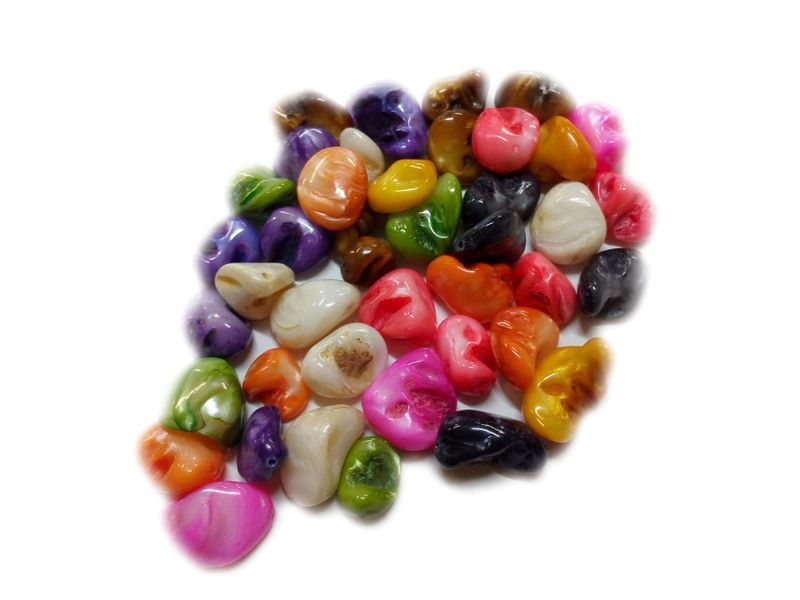 BEAD COOL - Shell Irregular - Mix colour - 110pcs (10mm by 15mm) 0.5mm hole
