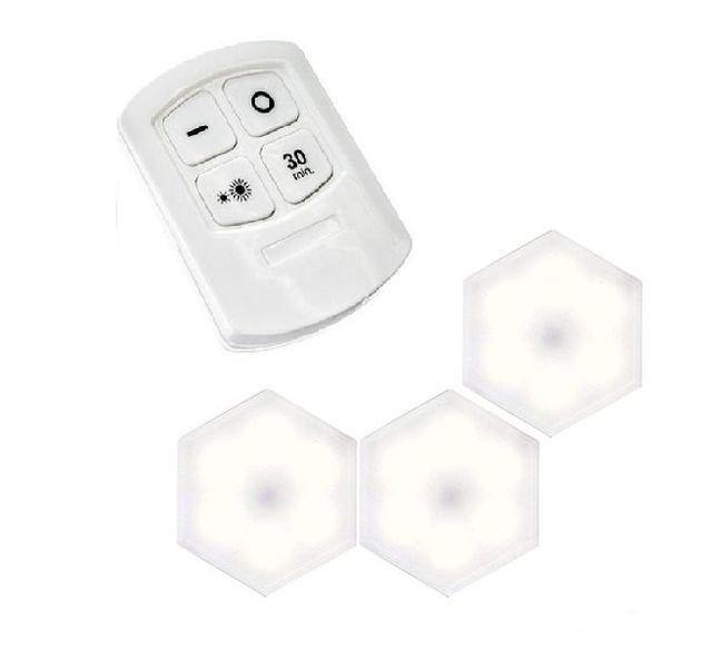 CTS - LED Light with Remote Control - Set Of 3