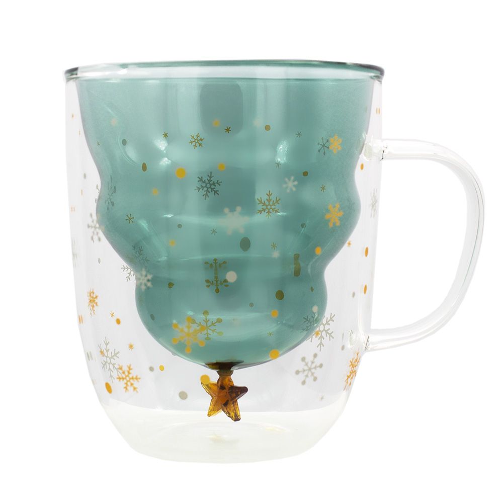 Christmas Tree Shaped Double Walled Glass Mug Shop Today. Get it