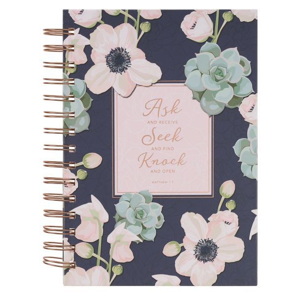 Hardcover Wirebound Journal - Ask Seek Knock