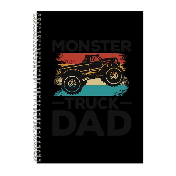 Monster Truck Dad Notebook Father's Day Gift Idea A4 Notepad 137