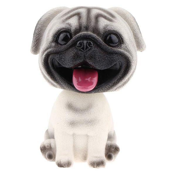 Resin Cute Bobble Head Dog Head Puppy for Car Vehicle Decor - Pug