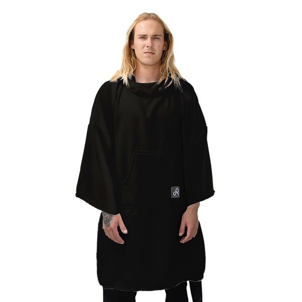 Maroon Surf Swim Changing Poncho with sleeves - Adult - S