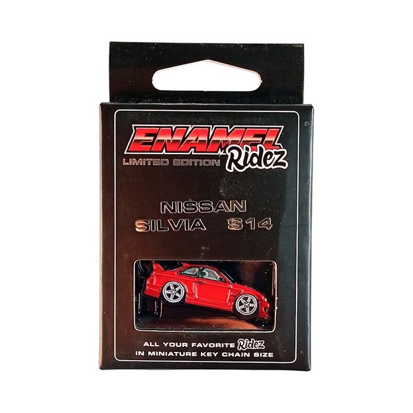 Nissan Silvia S14 Red - Die-Cast Enamel Keychain