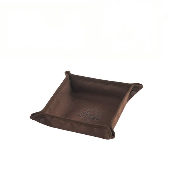 Foldable Canvas Camping Gear Tray - Portable Outdoor Organizer for