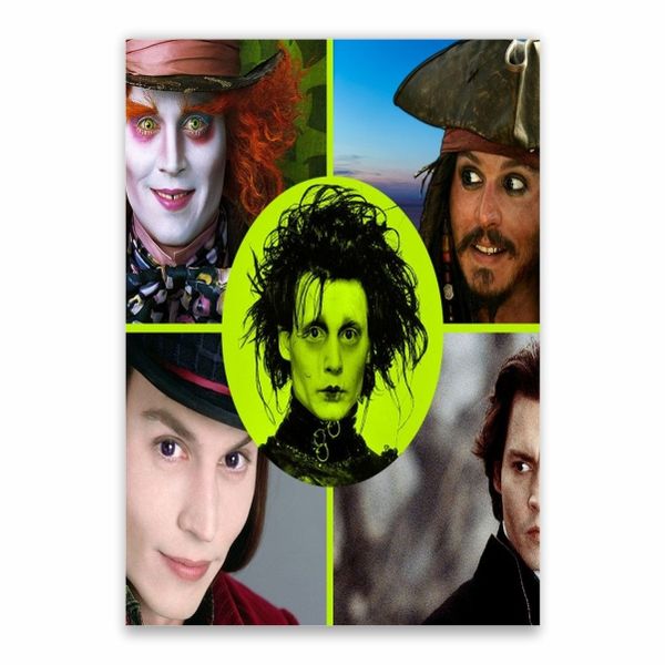 Johnny Depp Movie Roles Poster - A1