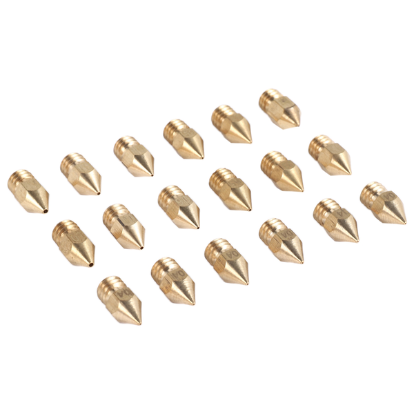 18 Pcs 3D Printer M6 Extruder Brass Nozzle Print Head for MK8
