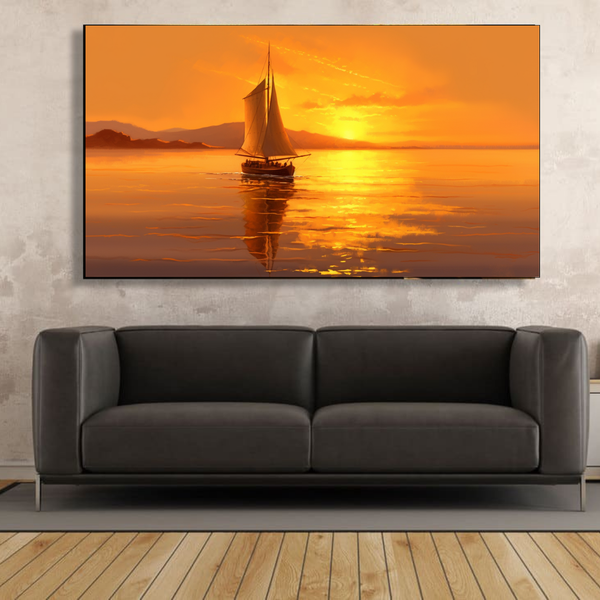 Canvas Wall Art - Sunrise Sail Abstract - IM0091