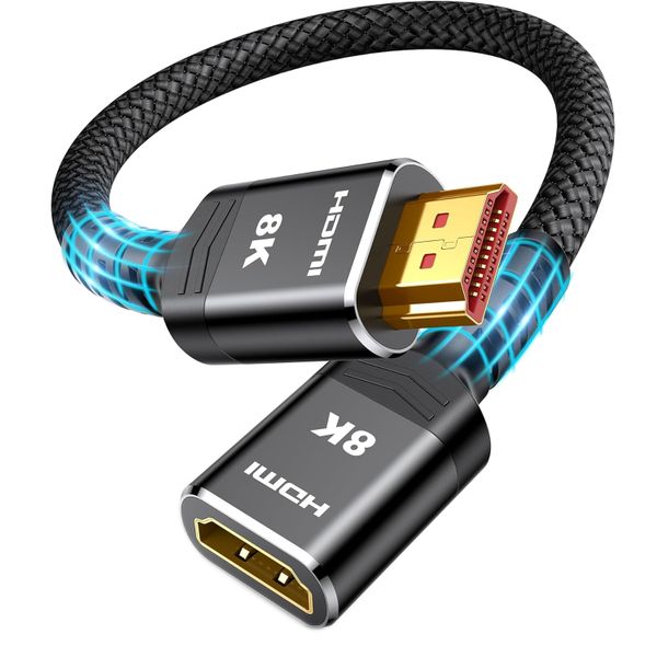 0.3m 8K HDMI 2.1 Short Extender Cable High Speed Adapter Male to Female