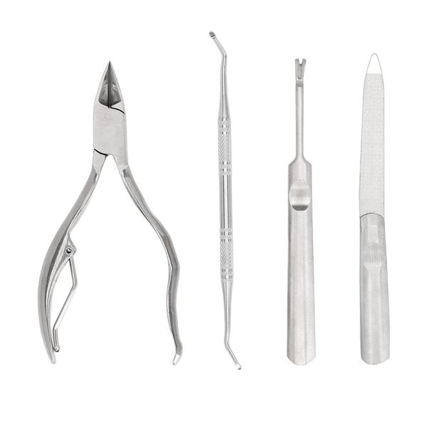 4 Pieces cuticle nipper set with nail lifter tools