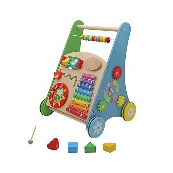 BabyWombWorld Push and Pull Learning &amp; Playing Wooden Baby Activity Walker
