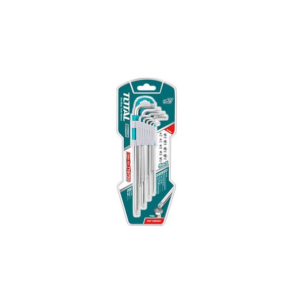 Total Tools 9Pcs Industrial Torx Key T10-T50 Extra-long Arm (2 Sets)