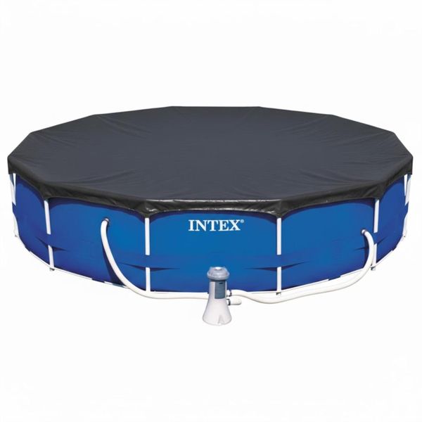 Intex Metal Frame Pool 366×76 cm with Pump + Easy Set Pool Cover