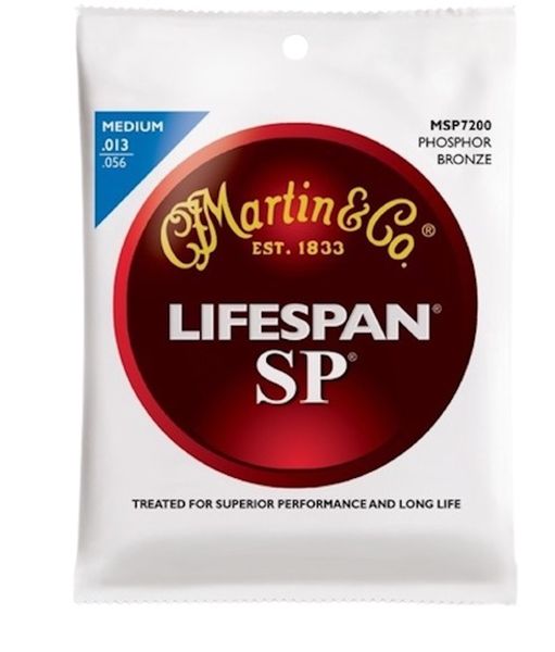Martin MSP7200 Lifespan SP Phosphor Bronze Acoustic Guitar Strings 13-56