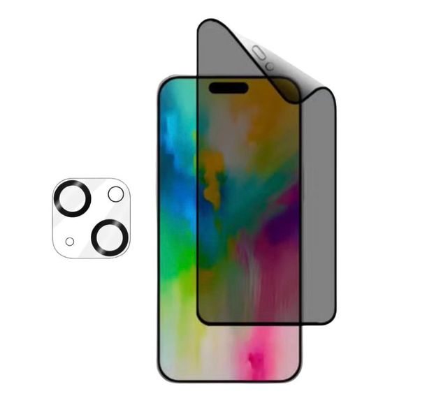 Matte Privacy Glass &amp; Camera Lens Protector Compatible With i Phone 14 Plus